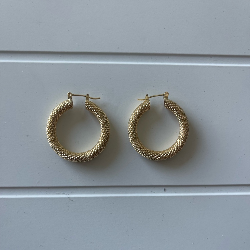 Chunky Gold Hoop Earrings